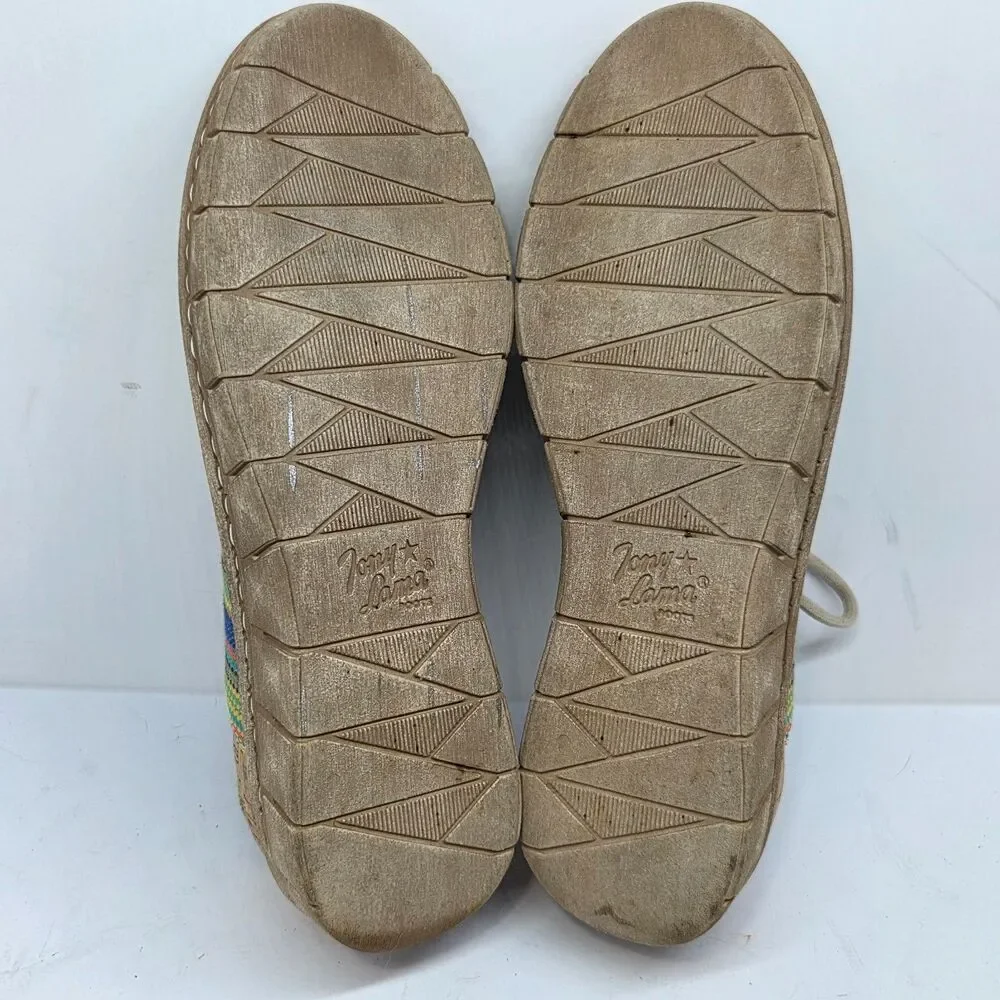 Tony Lama RACEY Multicolored Serape Womens Casual Shoes Size US 8 EUR 38 VGC